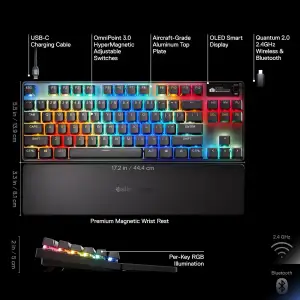 Клавіатура SteelSeries Apex Pro TKL WL Gen 3 (64871)