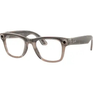 Смарт-окуляри Ray-Ban Meta Wayfarer Shiny Warm Stone Frame Clear/Watermelon Red Transitions Lenses (RW4008 6705P553)