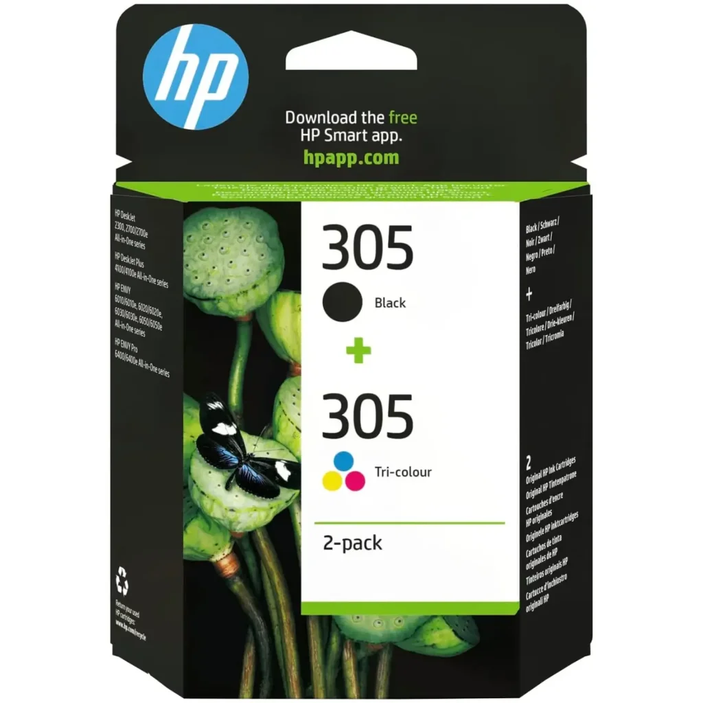 Комплект катриджей HP 305 черный + цветной HP (6ZD17AE)
