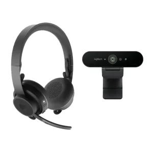 Веб-камера Logitech Brio 4K Webcam & Zone Wireless Headset (991-000344)