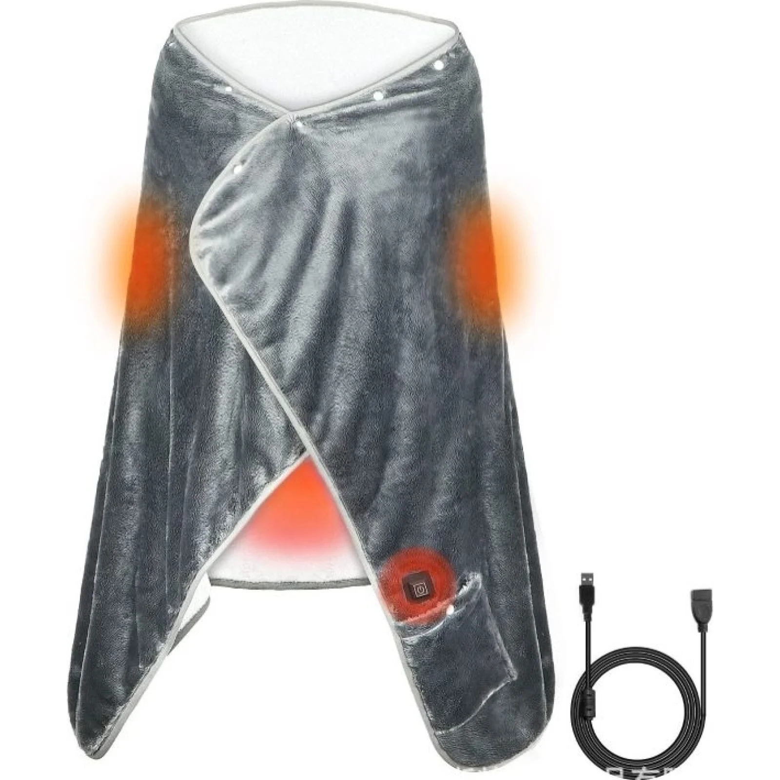 Ковдра з підігрівом від повербанку FEBORY BH10 160*85 см Gray