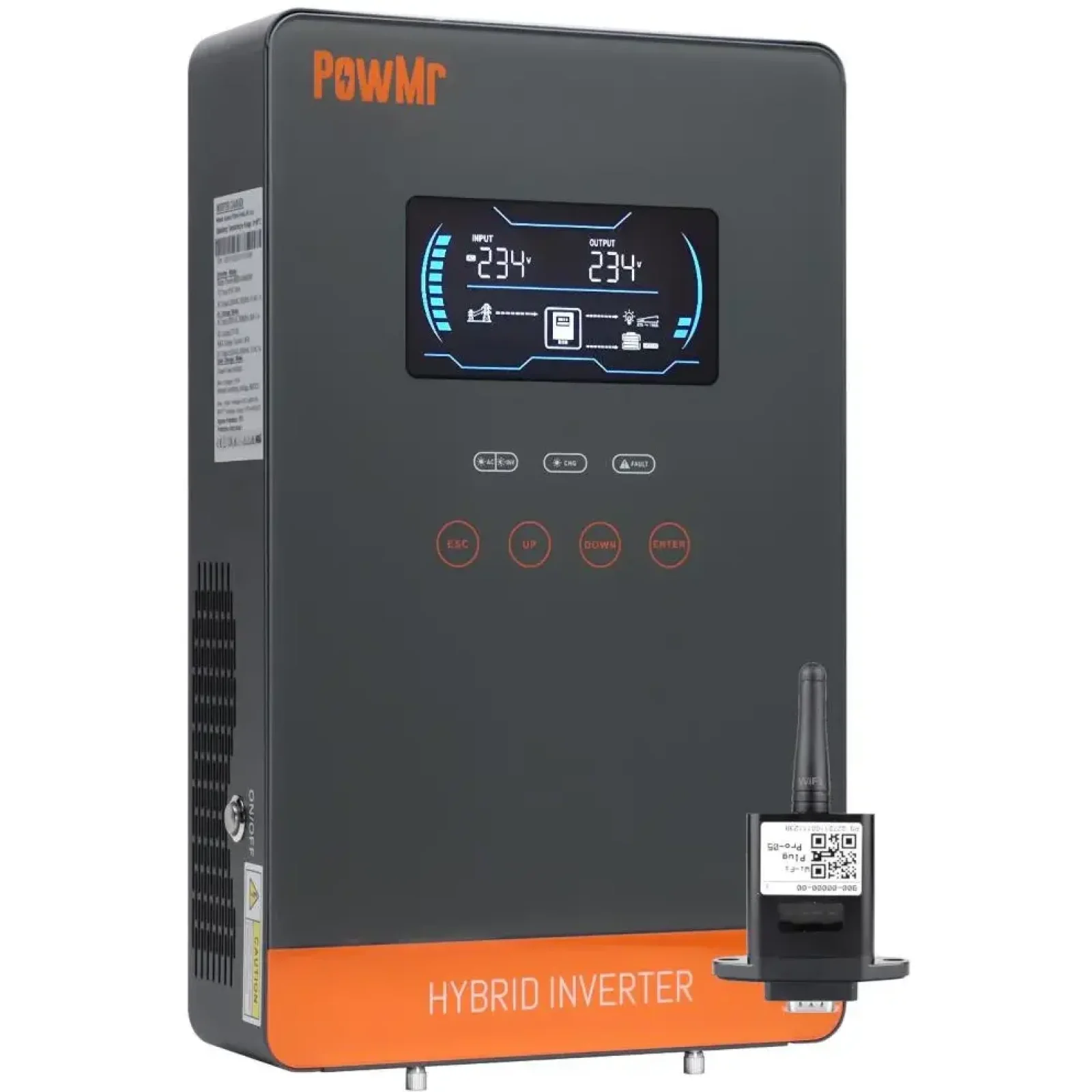 Гибридный инвертор PowMr 4500W 24V POW-HVM4.5K-24V + WiFi