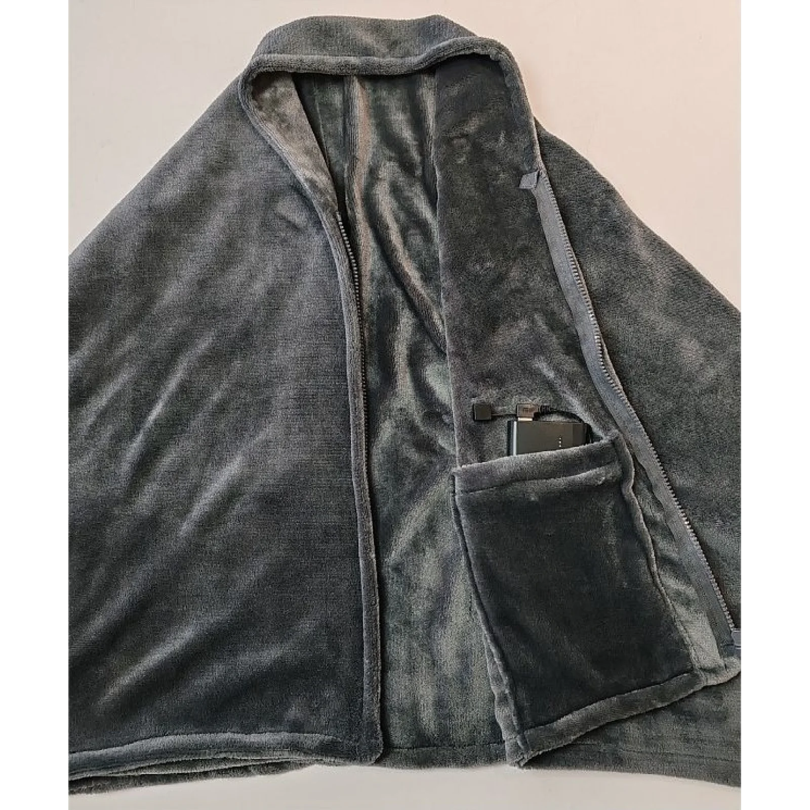 Одеяло с подогревом от повербанка Wishful Life M1S 150*80 см Gray