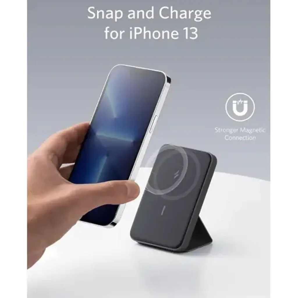 Зовнішній акумулятор Anker 622 Magnetic Wireless Portable Charger MagGo with PopSockets 5000mAh Black (A1612011)