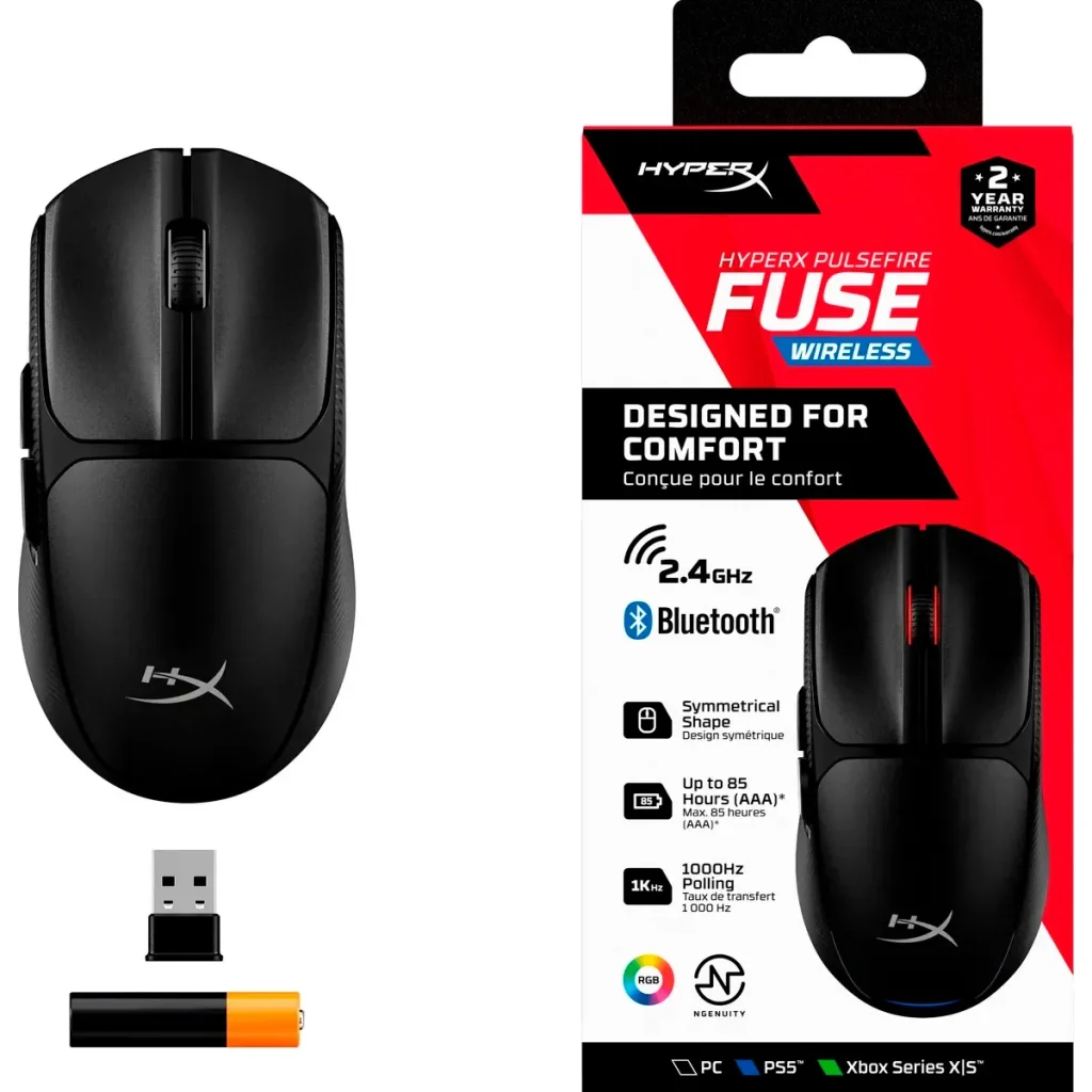 Миша HyperX Pulsefire Fuse Black (A1KY6AA)