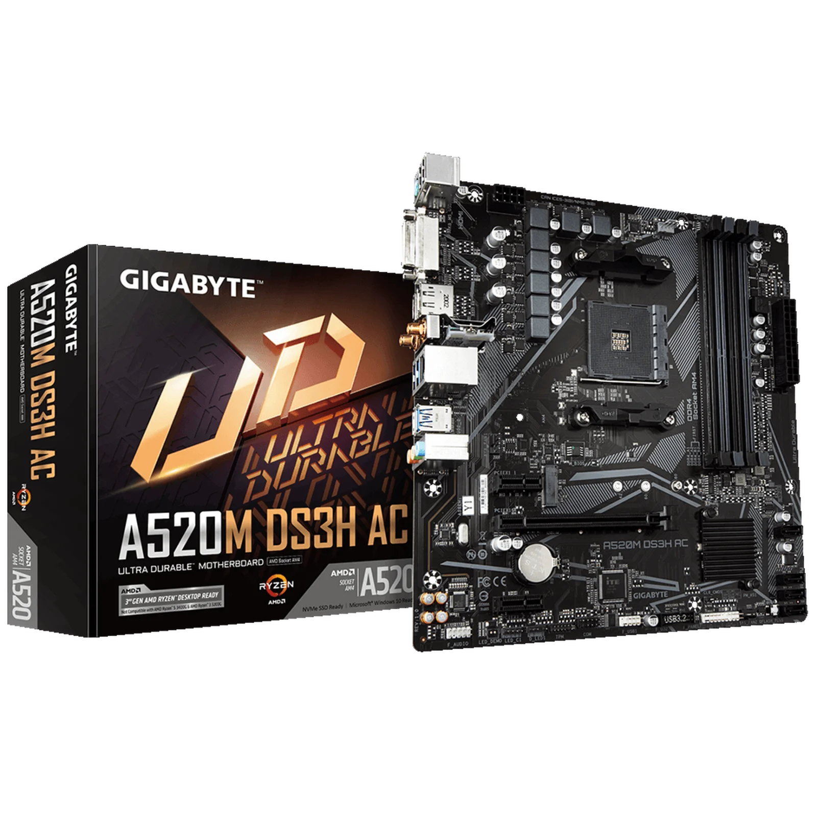 Материнская плата GIGABYTE A520M DS3H AC UA