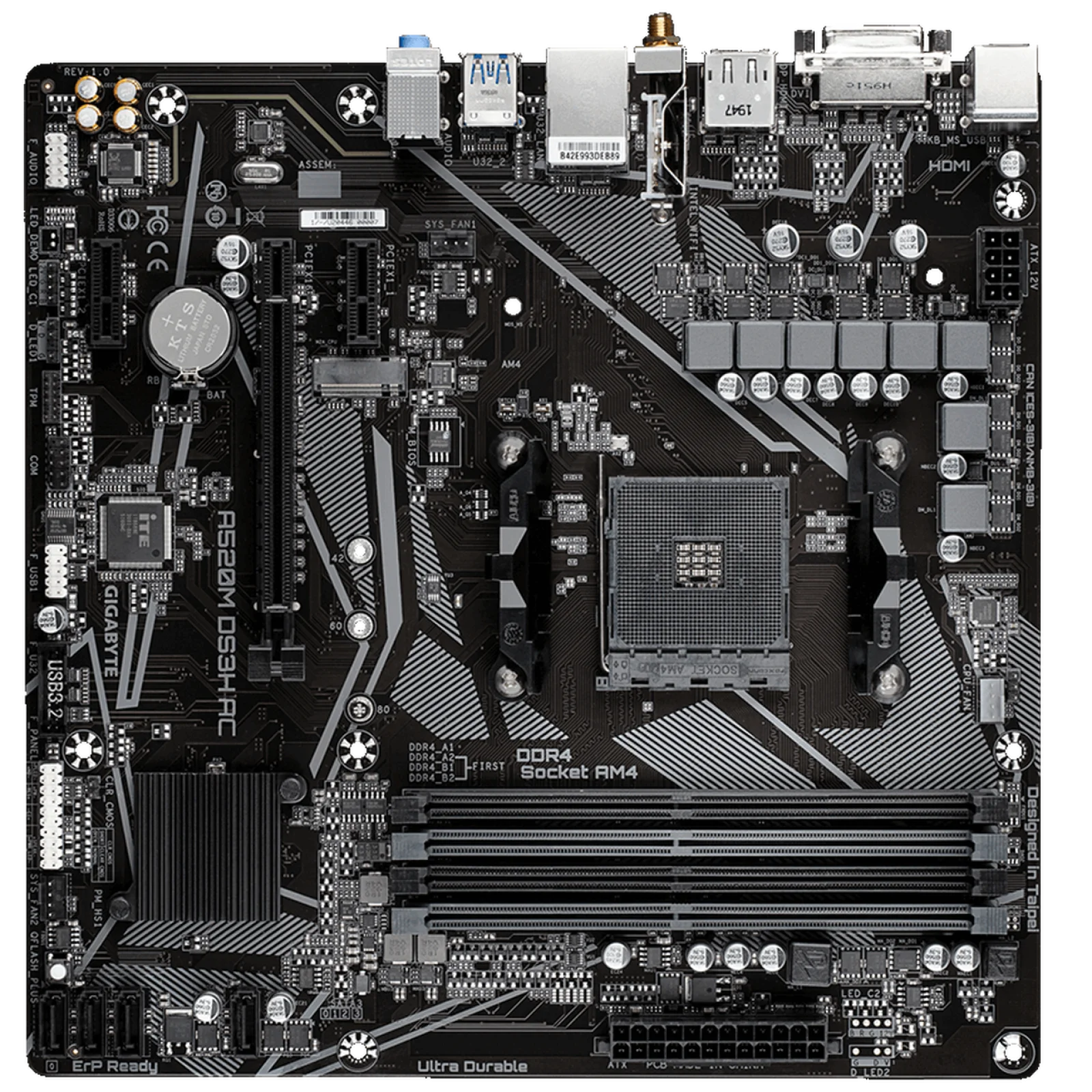 Материнская плата GIGABYTE A520M DS3H AC UA