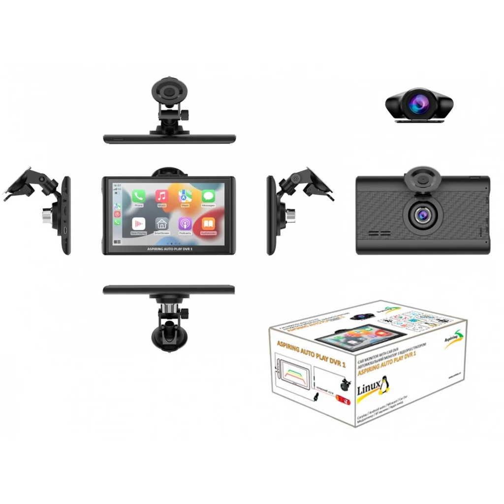 Автомобільний монітор Aspiring Auto Play DVR 1, Magnet, CarPlay, Android Auto UA