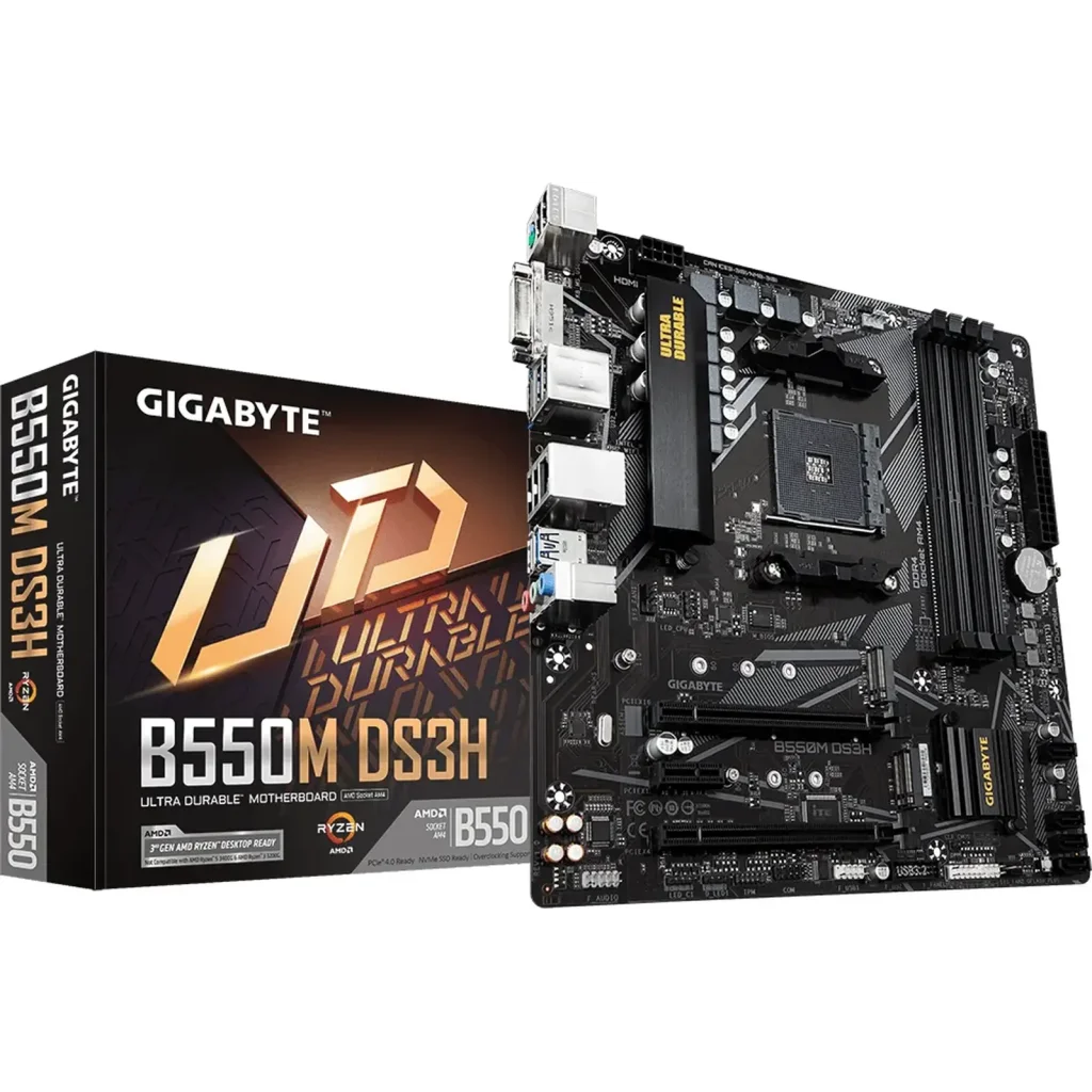 Материнська плата GigaByte B550M DS3H s-AM4 B550