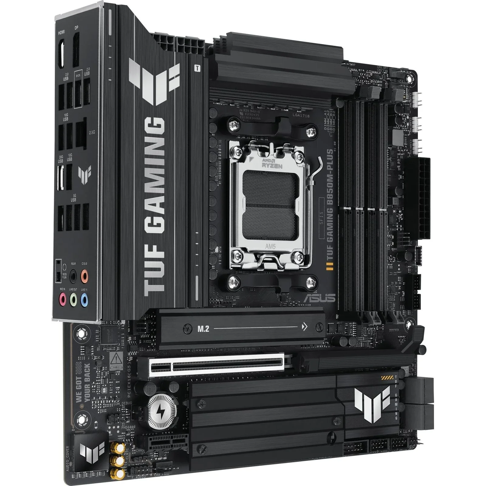 Материнська плата Asus TUF GAMING B850M-PLUS (sAM5, AMD B850) UA