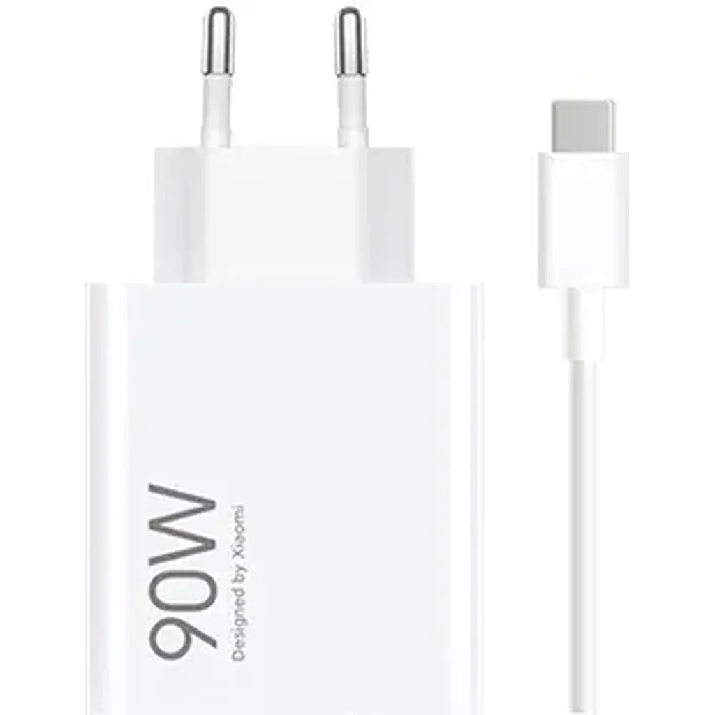 МЗП Xiaomi 90W HyperCharge Combo (Type-A) (BHR07ZBEU) White + кабель (USB-C) EU