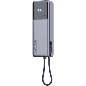 Зовнішній акумулятор Xiaomi 10000mAh 165W Integrated Cable Gray (BHR9361GL) EU