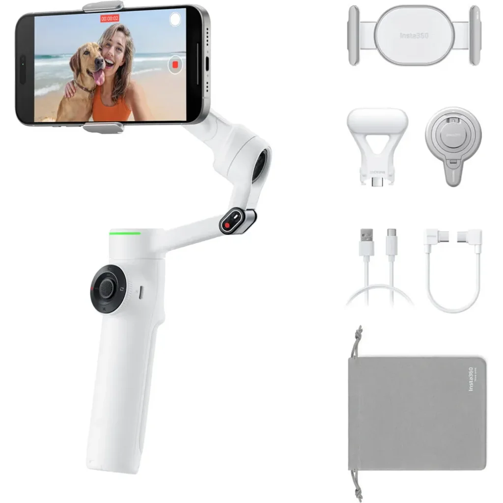 Монопод-стабилизатор Insta360 Flow 2 Pro Creator Bundle White (CINSABQ/B)