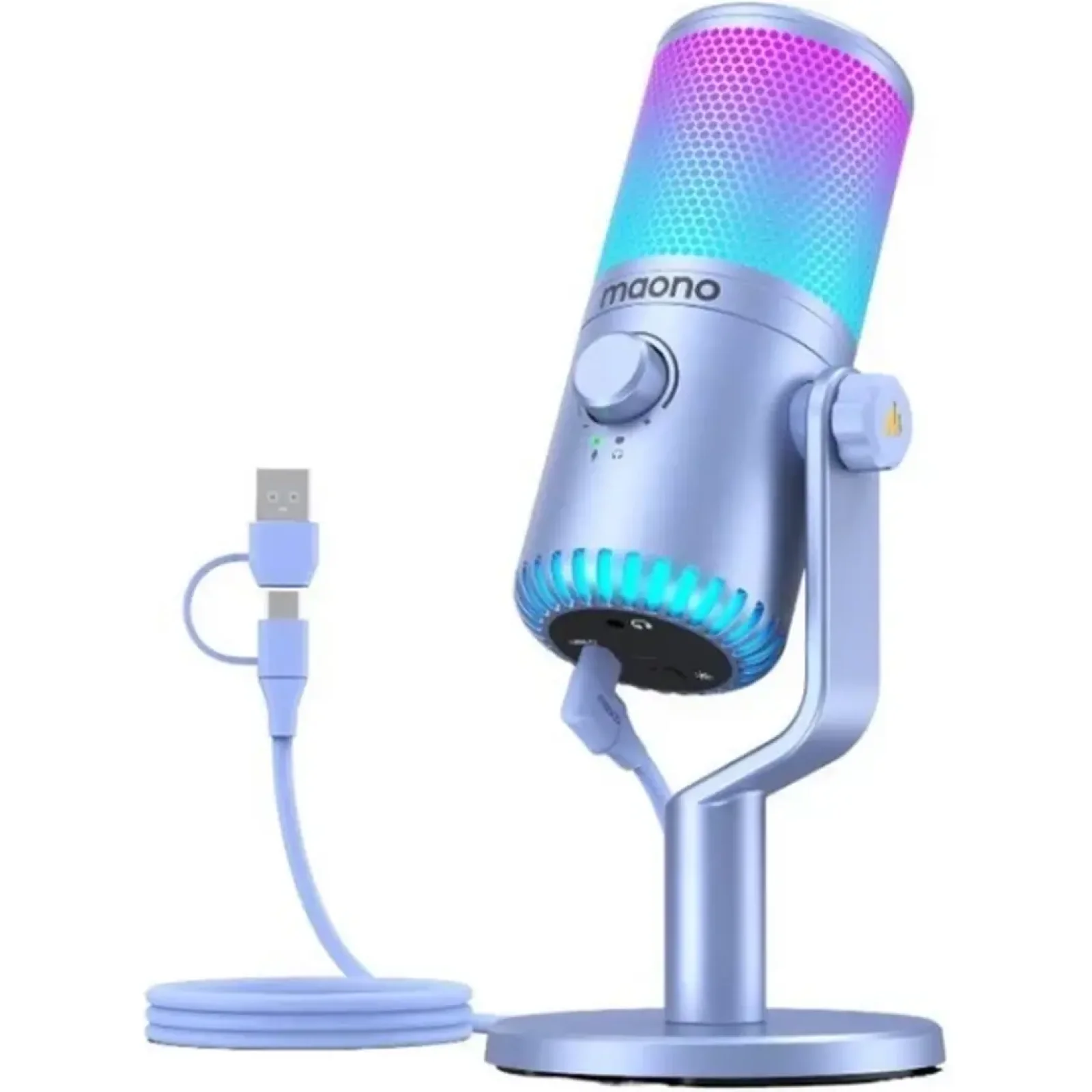Мікрофон для ПК MAONO Purple (DM30RGBP)