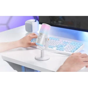 Мікрофон для ПК MAONO White (DM30RGBWH)