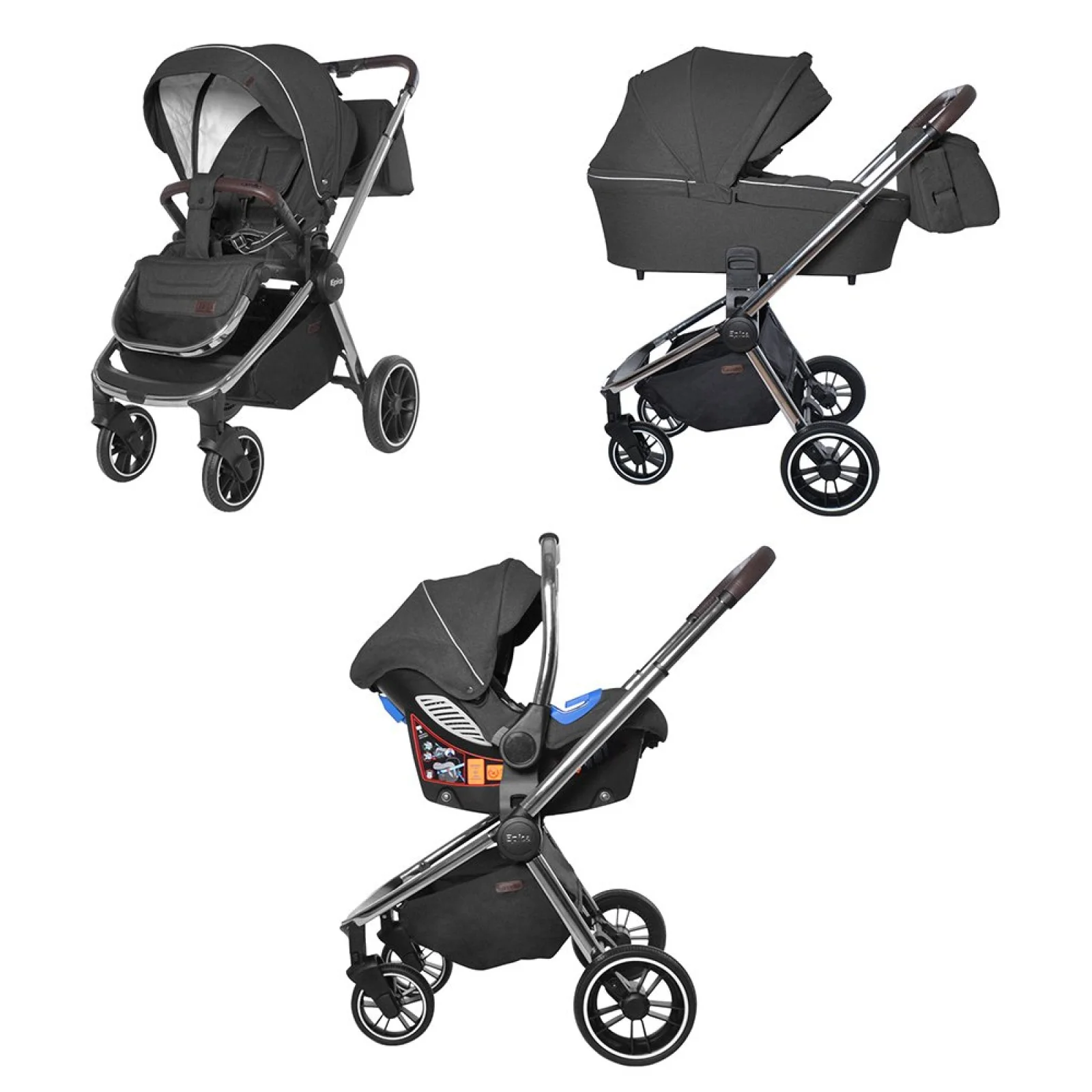 Коляска універсальна CARRELLO Epica CRL-8511 (3in1) Space Black