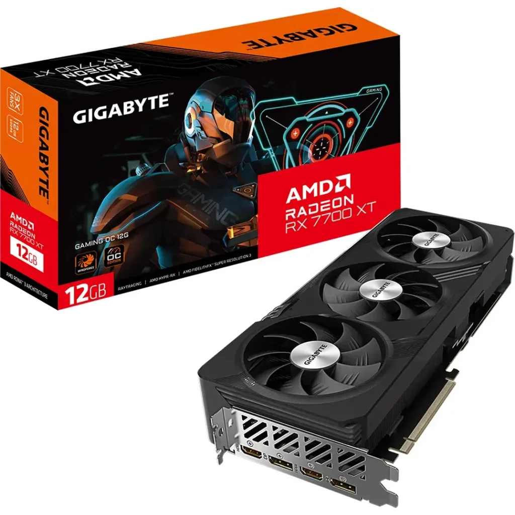 Видеокарта GIGABYTE Radeon RX 7700 XT GAMING OC 12G (GV-R77XTGAMING OC-12GD)