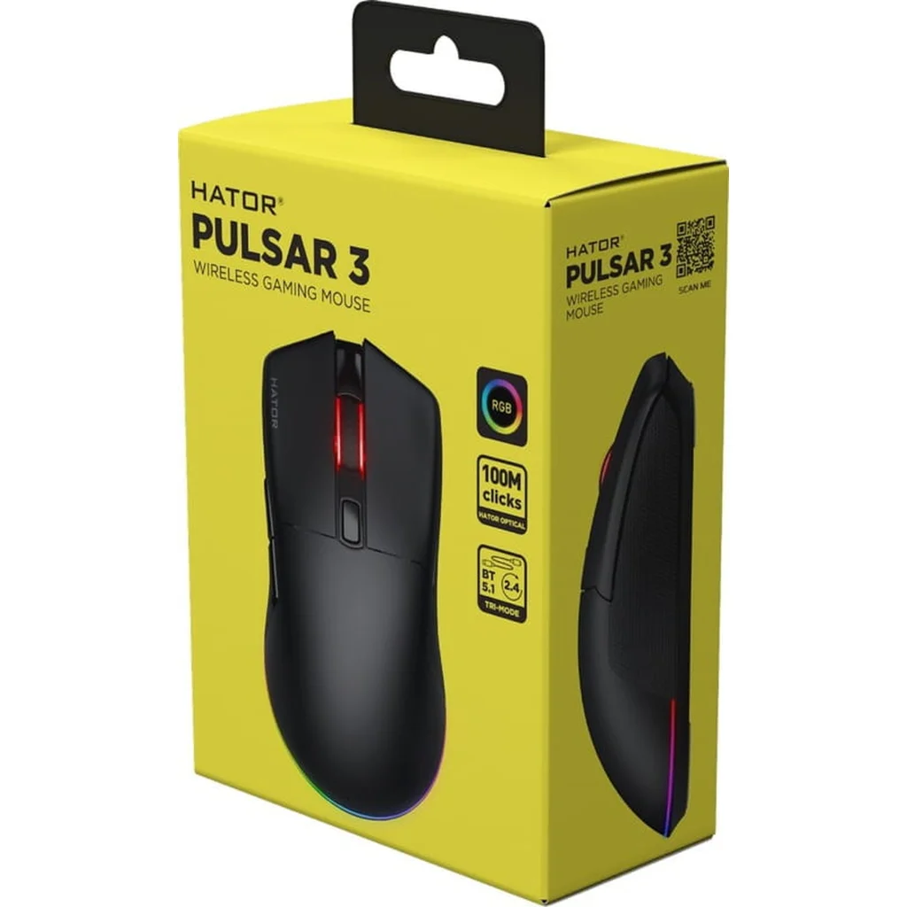 Мышь беспроводная Hator Pulsar 3 Wireless Black (HTM630)