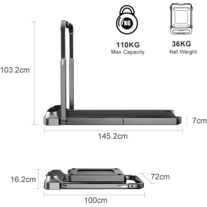 Бігова доріжка KingSmith Walkingpad Treadmill R2 Black (TRR2FB) UA