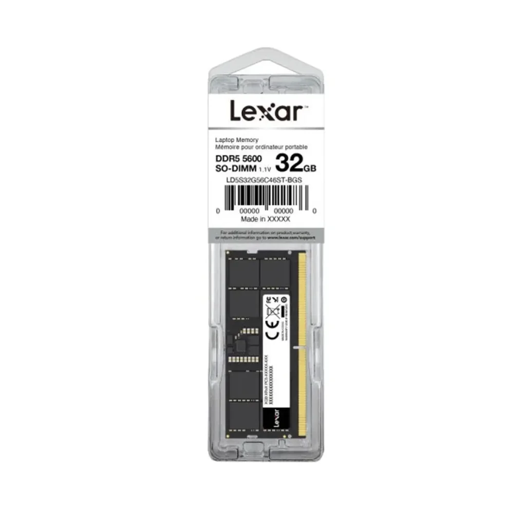 Модуль пам'яті Lexar 32 GB SO-DIMM DDR5 5600 MHz (LD5S32G56C46ST-BGS) UA