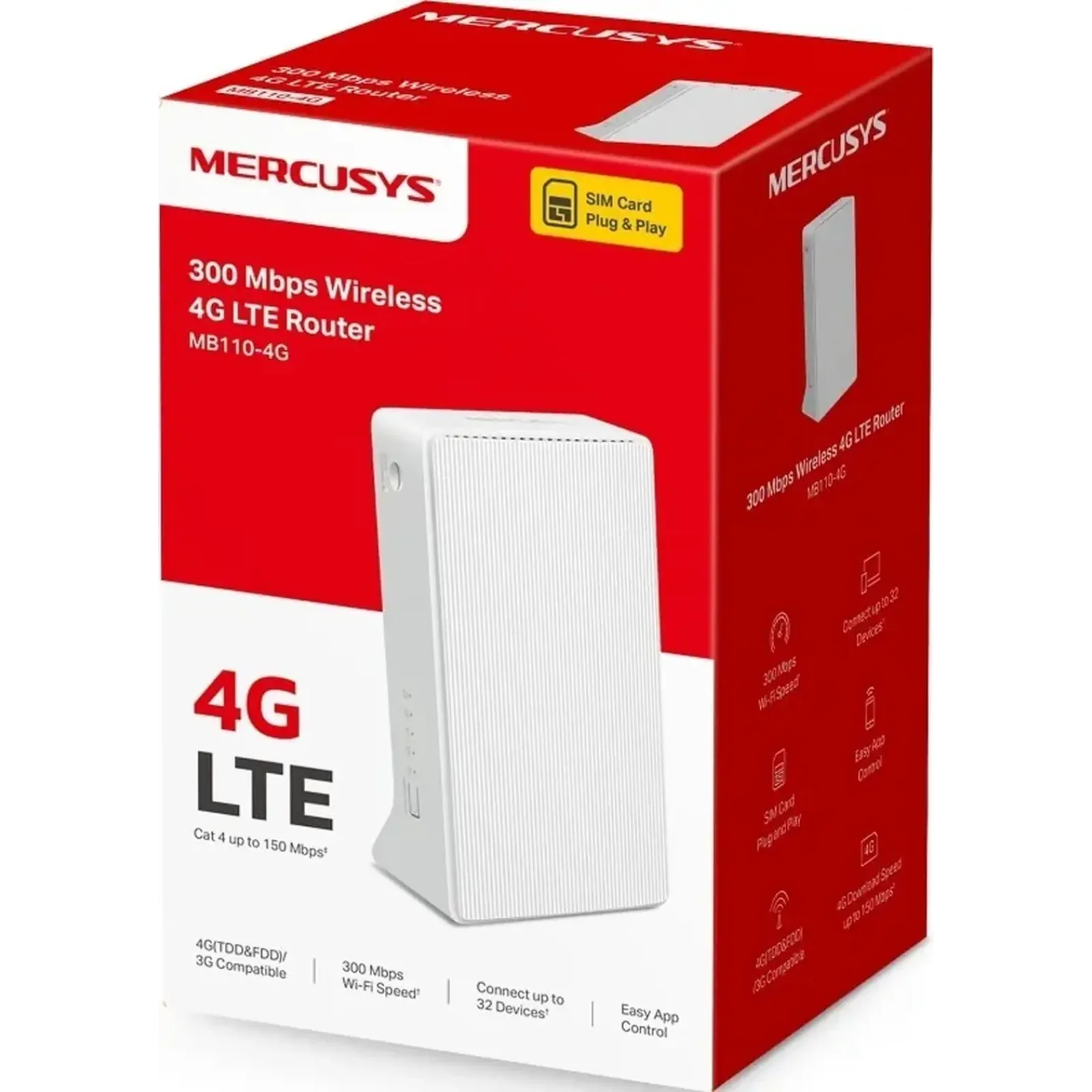 Роутер Mercusys MB110-4G N300 4G LTE UA