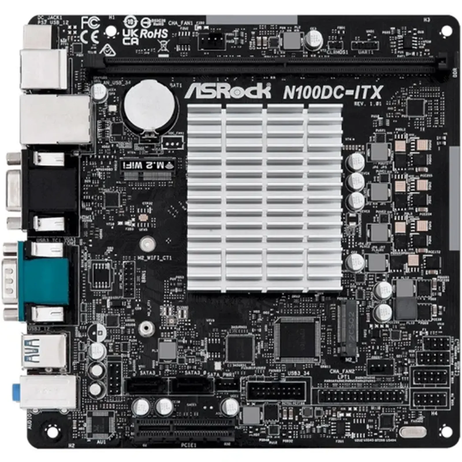 Материнская плата ASRock N100DC-ITX (Intel N100) UA