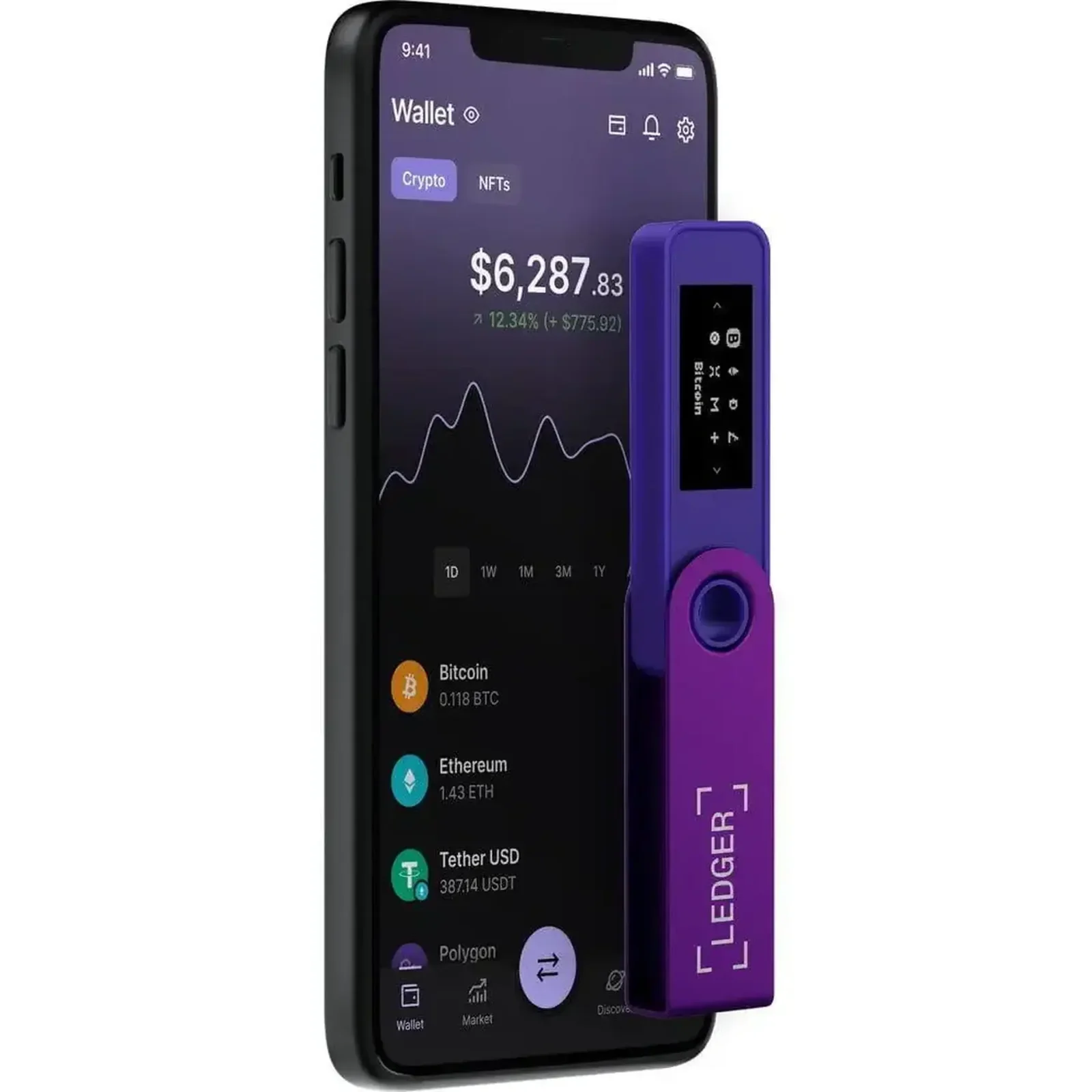 Криптогаманець Ledger Nano S Plus Amethyst Purple