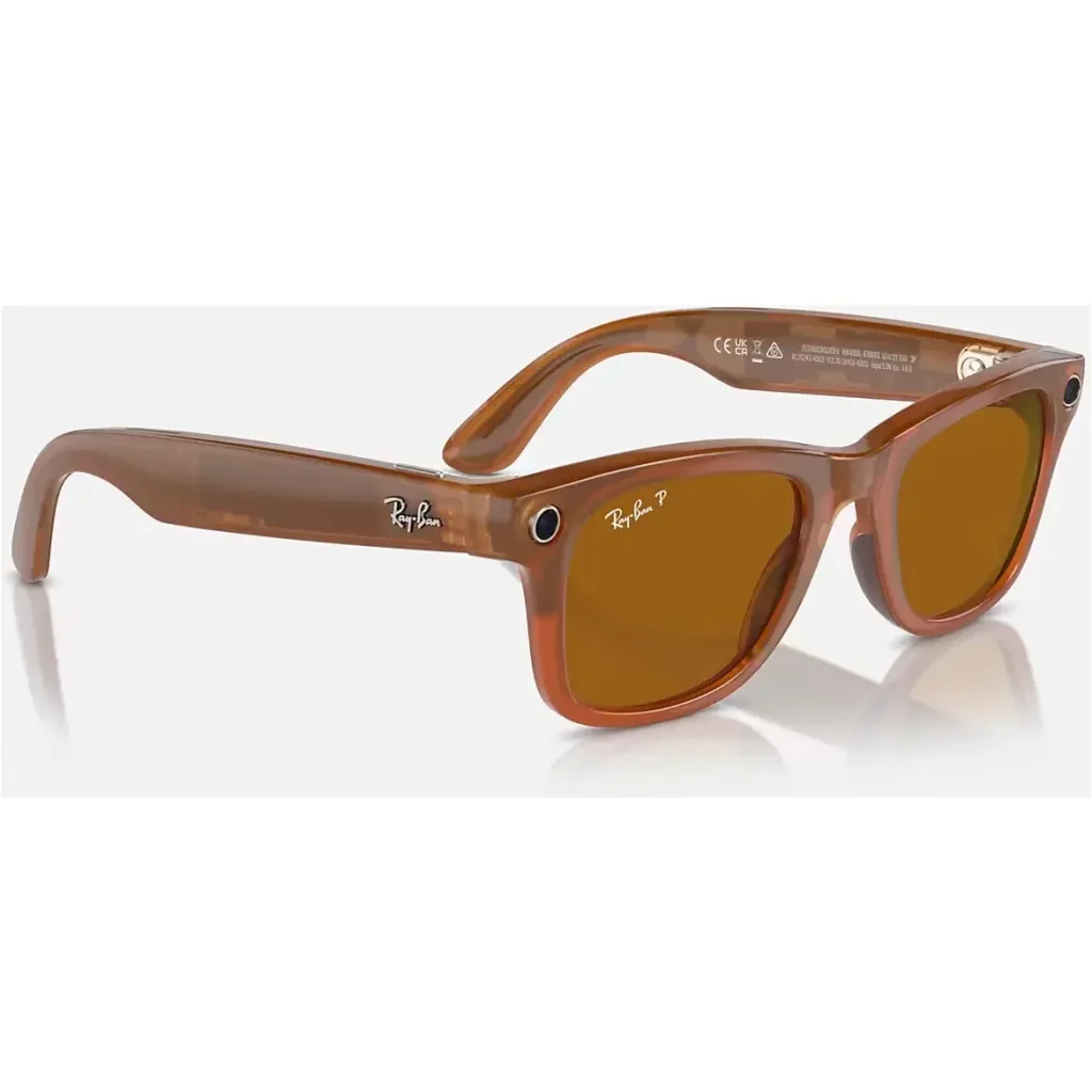 Смарт-очки Ray-Ban Meta Wayfarer Shiny Caramel Frame Brown Lenses (RW4006 670683 50-22)