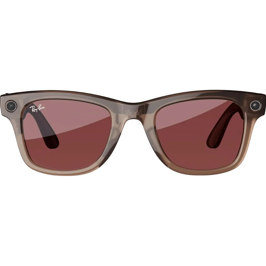 Смарт-очки Ray-Ban Meta Wayfarer Large - Clear Watermelon Red Transitions (RW4008 6705P5 53-22)