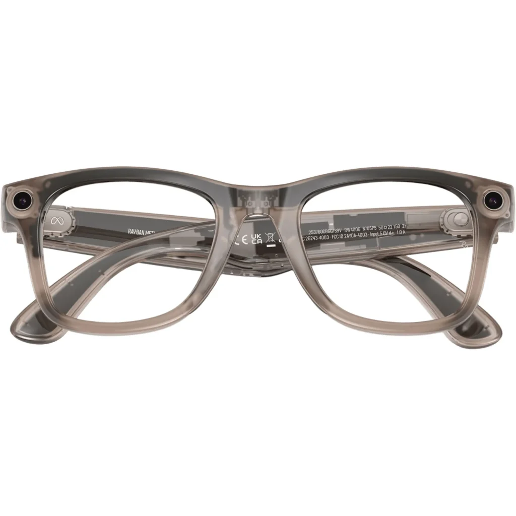 Смарт-очки Ray-Ban Meta Wayfarer Large - Clear Watermelon Red Transitions (RW4008 6705P5 53-22)