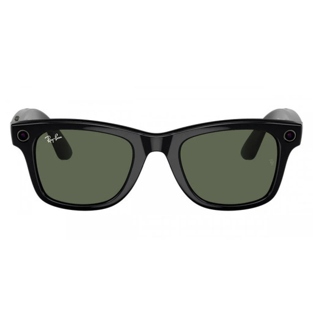 Смарт-очки Ray-Ban Meta Wayfarer Large -Shiny Black G-15 Green (RW4008 601/7153-22)