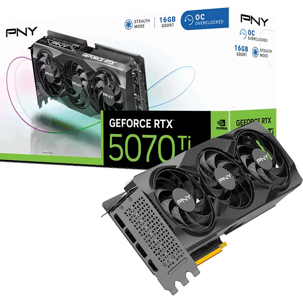 Відеокарта PNY GeForce RTX 5070Ti OC 16GB GDDR7 (VCG5070T16TFXPB1-O)