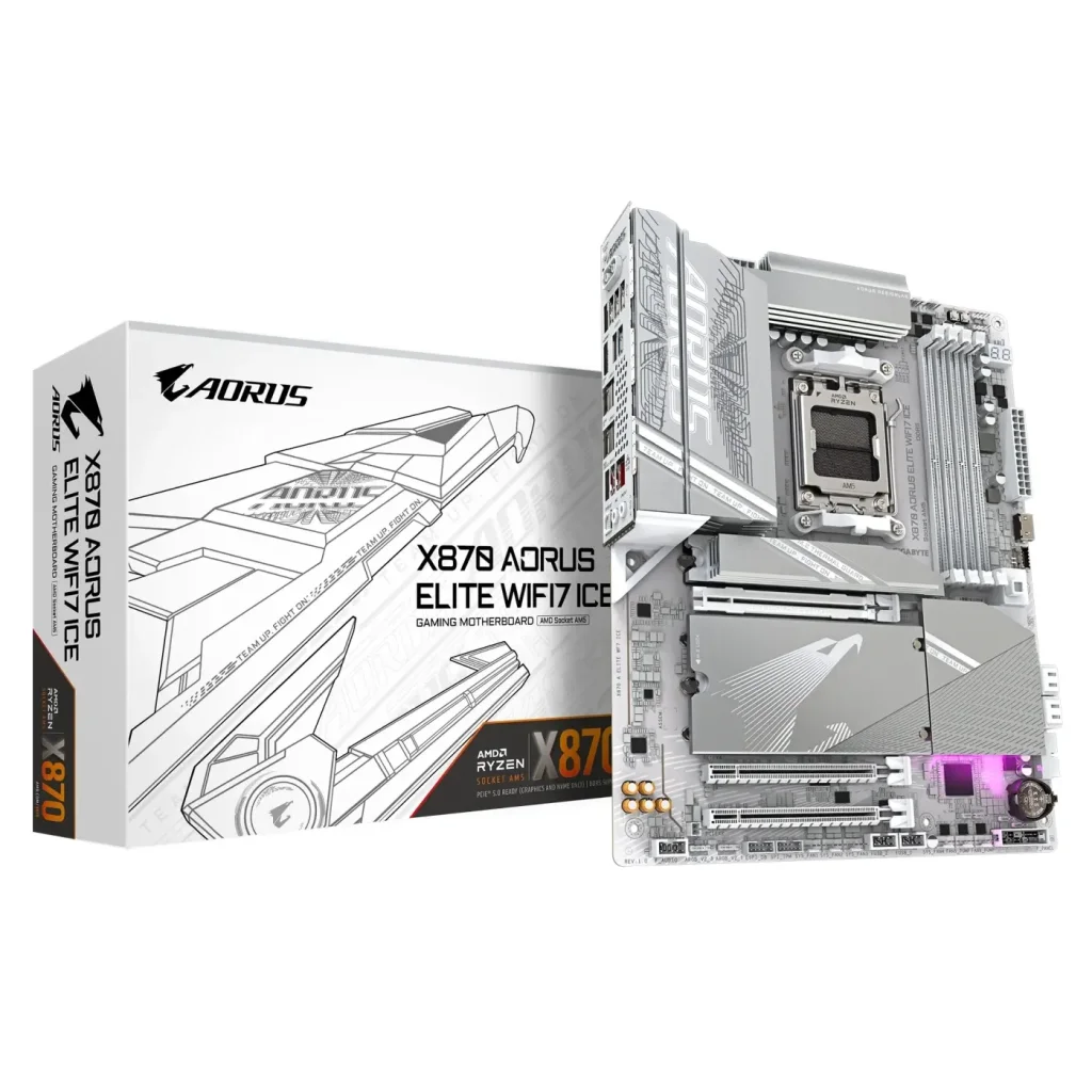 Материнська плата GIGABYTE X870 AORUS ELITE WIFI7 ICE (sAM5, AMD X870)