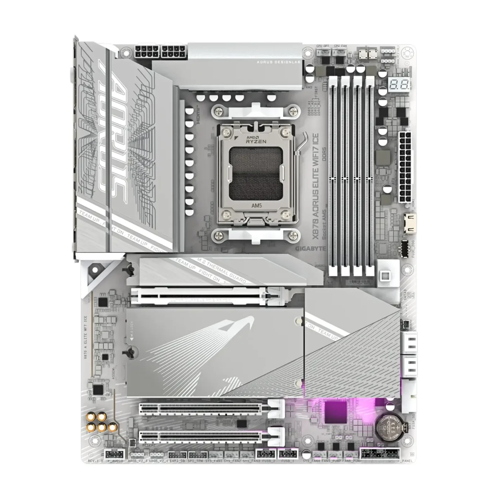 Материнская плата GIGABYTE X870 AORUS ELITE WIFI7 ICE (sAM5, AMD X870)