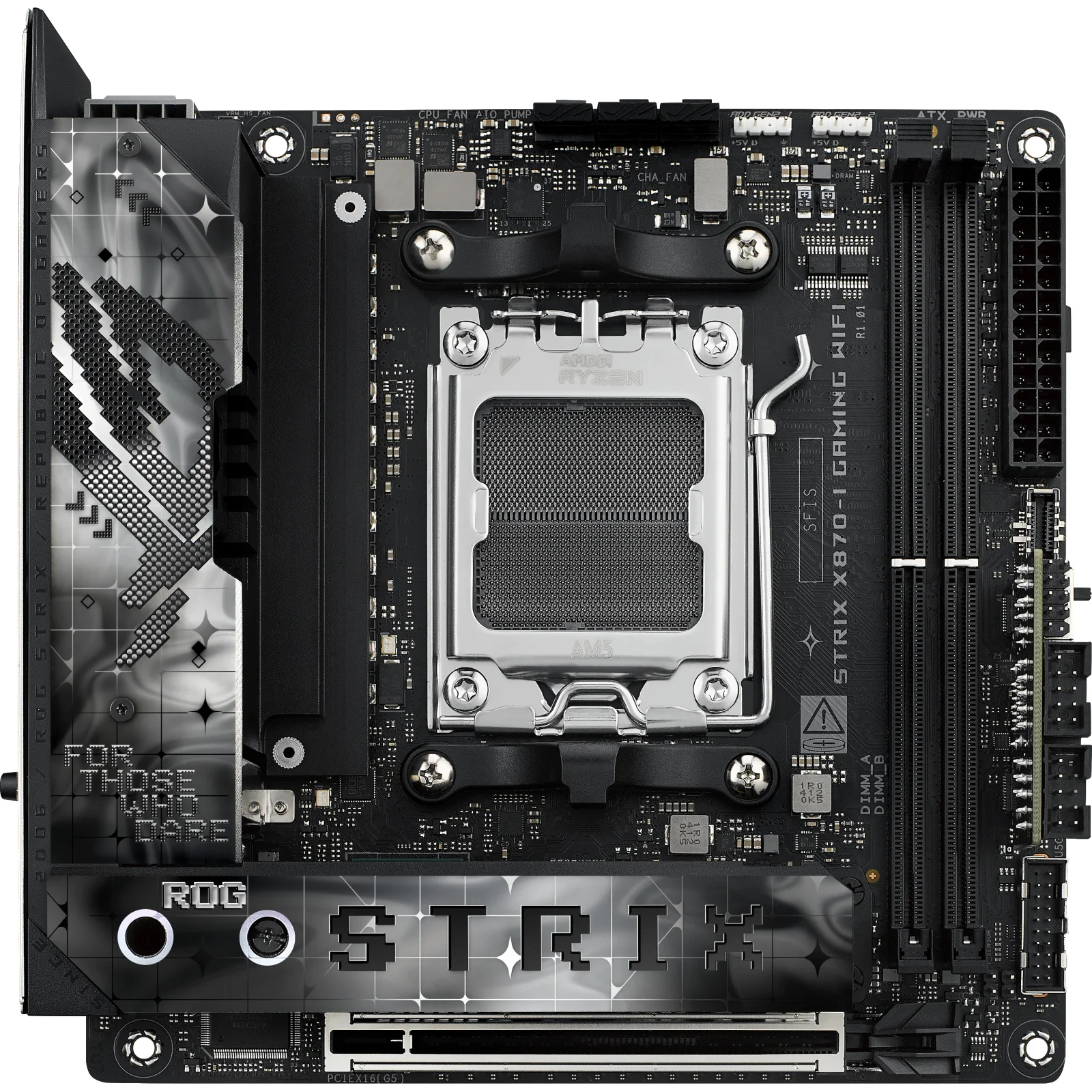 Материнська плата Asus ROG STRIX X870-I GAMING WIFI (sAM5, AMD X870) UA
