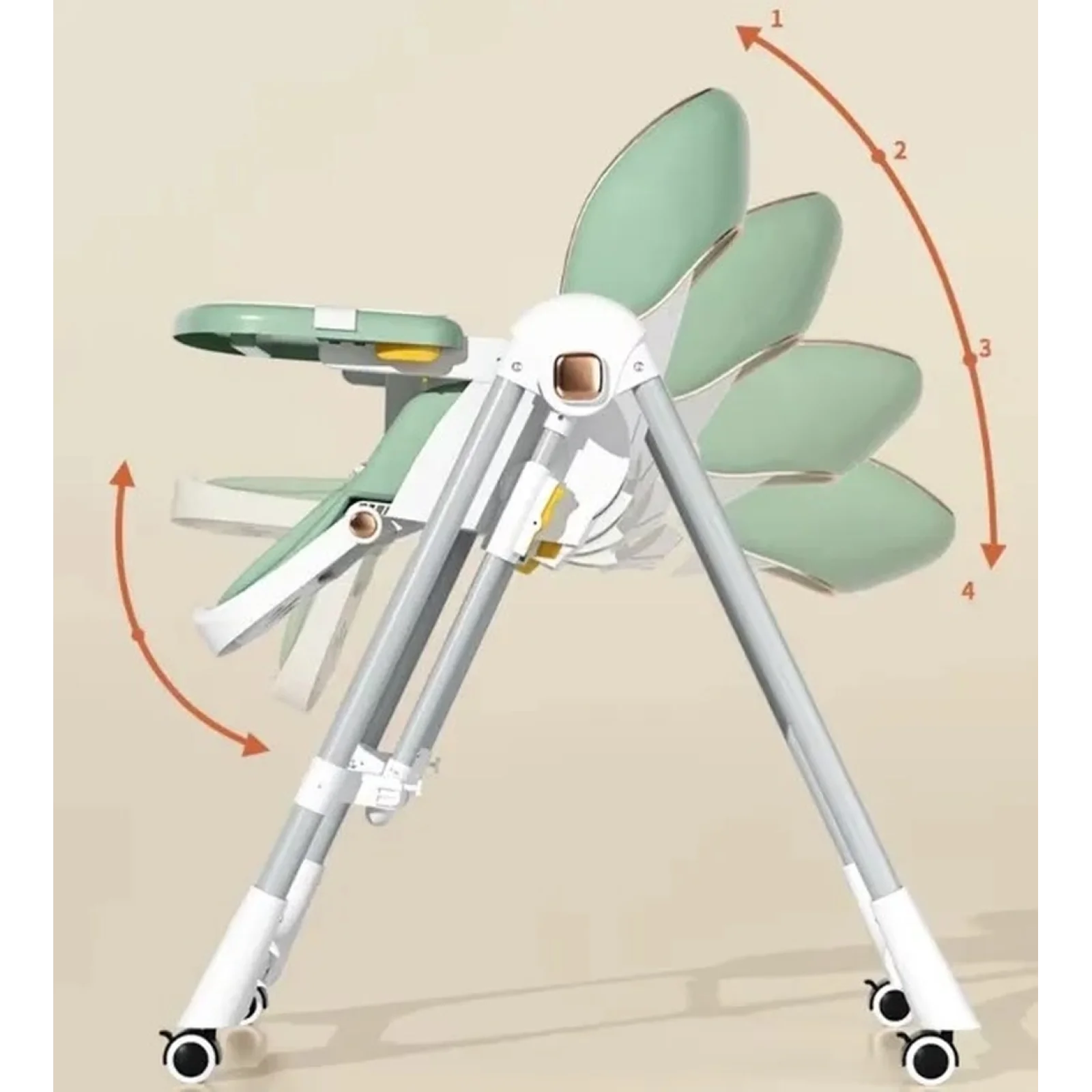 Стільчик-шезлонг для годування 2в1 BabyChair Z901 Grey