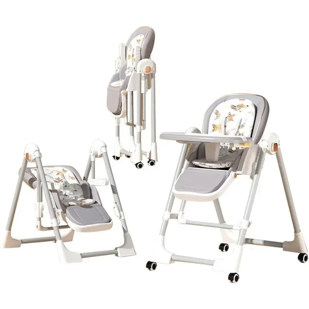Стульчик-шезлонг для кормления 2в1 BabyChair Z901 Grey