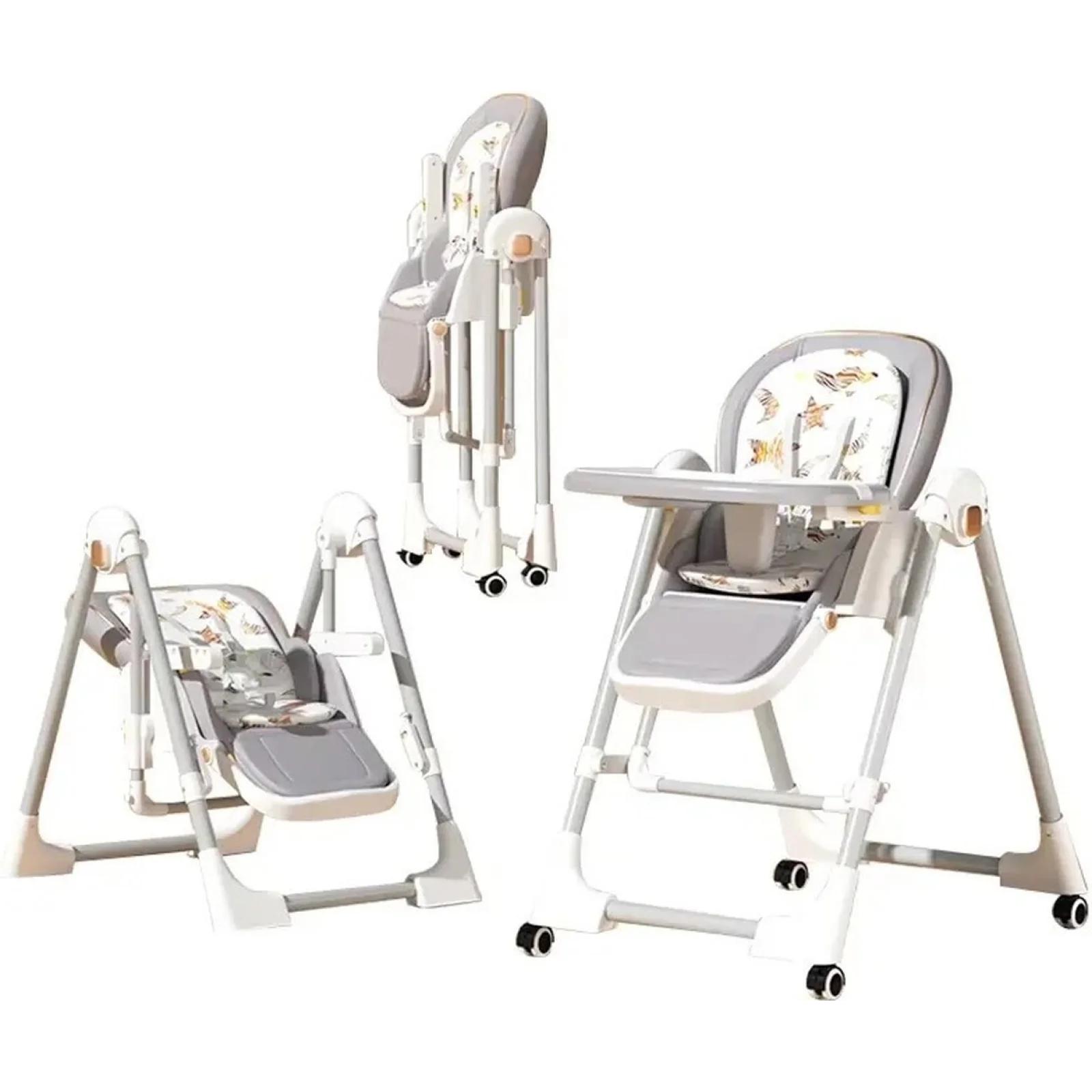 Стільчик-шезлонг для годування 2в1 BabyChair Z901 Grey