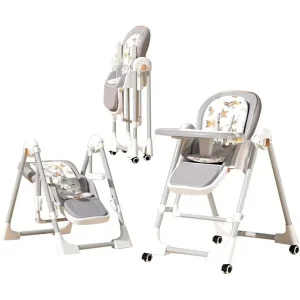 Стільчик-шезлонг для годування 2в1 BabyChair Z901 Grey