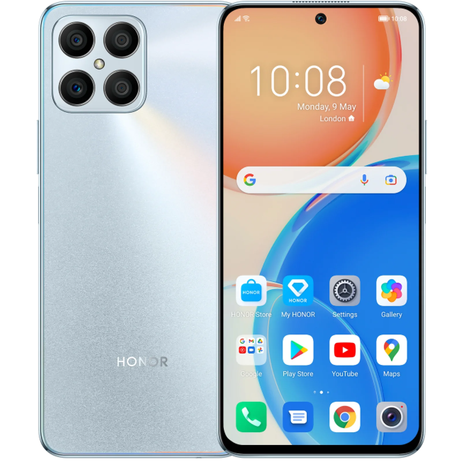 Смартфон Honor X8 6/128Gb Titanium Silver EU