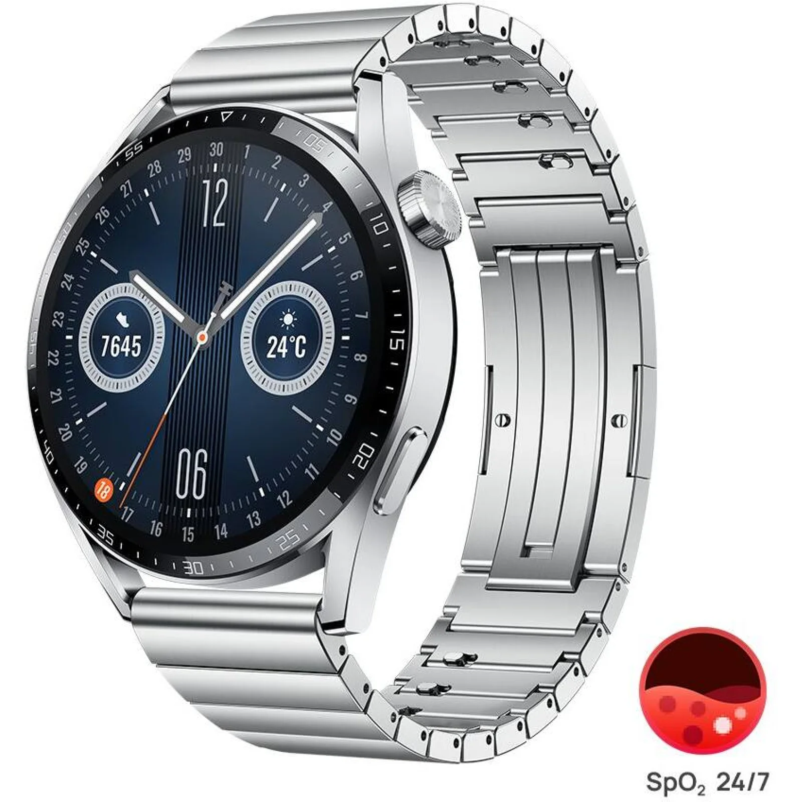 Смарт-годинник Huawei Watch GT 3 46mm Stainless Steel