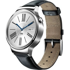 Колір: Чорний - Смарт-годинник Huawei Watch Black Stainless Steel with Black Leather Strap