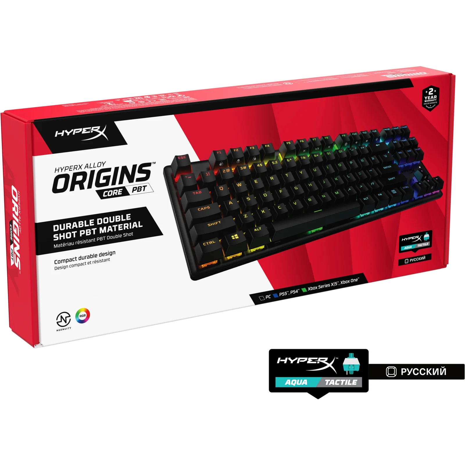 Клавиатура HyperX Alloy Origins Core PBT HX Aqua (639N9AA) UA