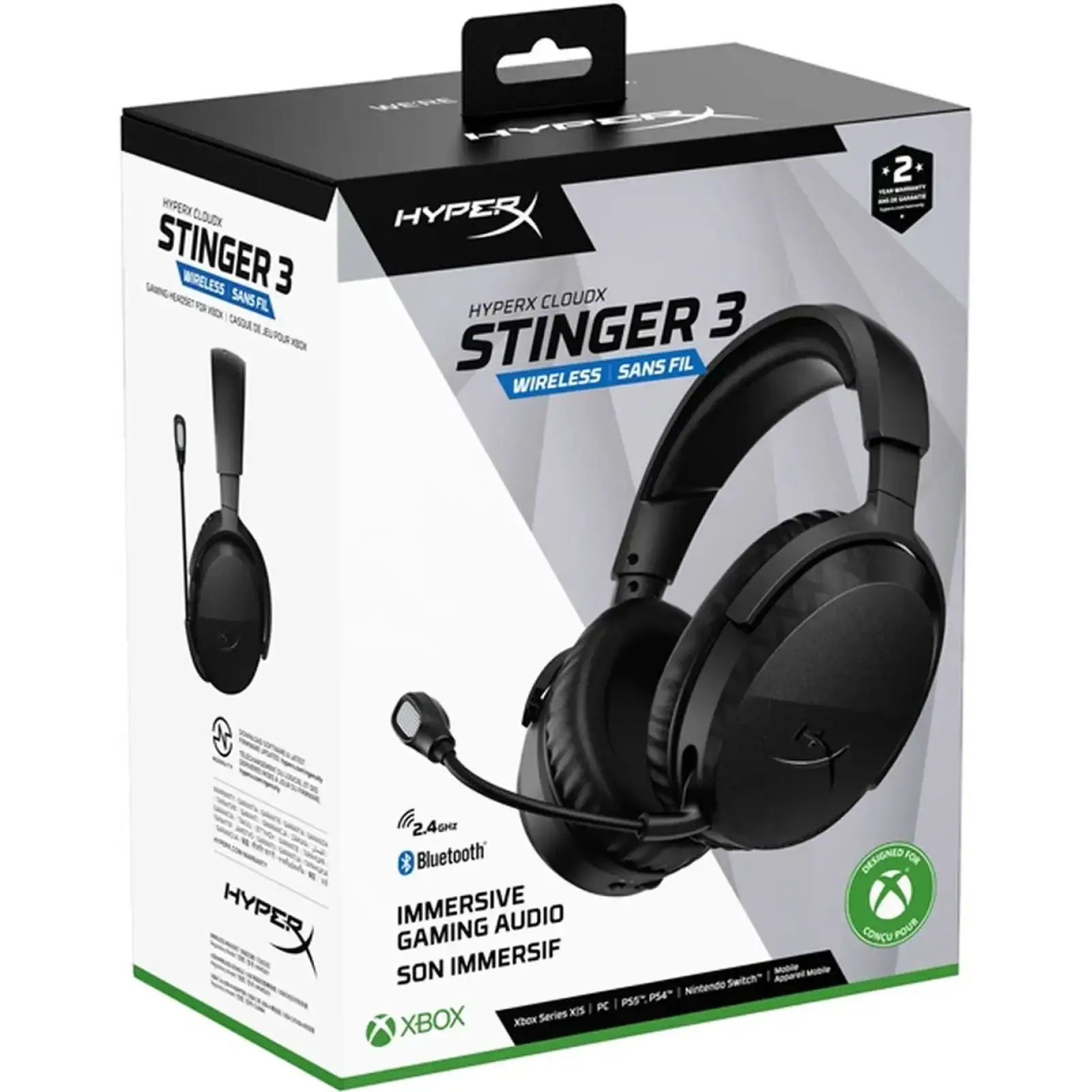 Гарнітура ігрова HyperX Cloud Stinger 3 Wireless for Xbox Black (BS1U0AA) UA