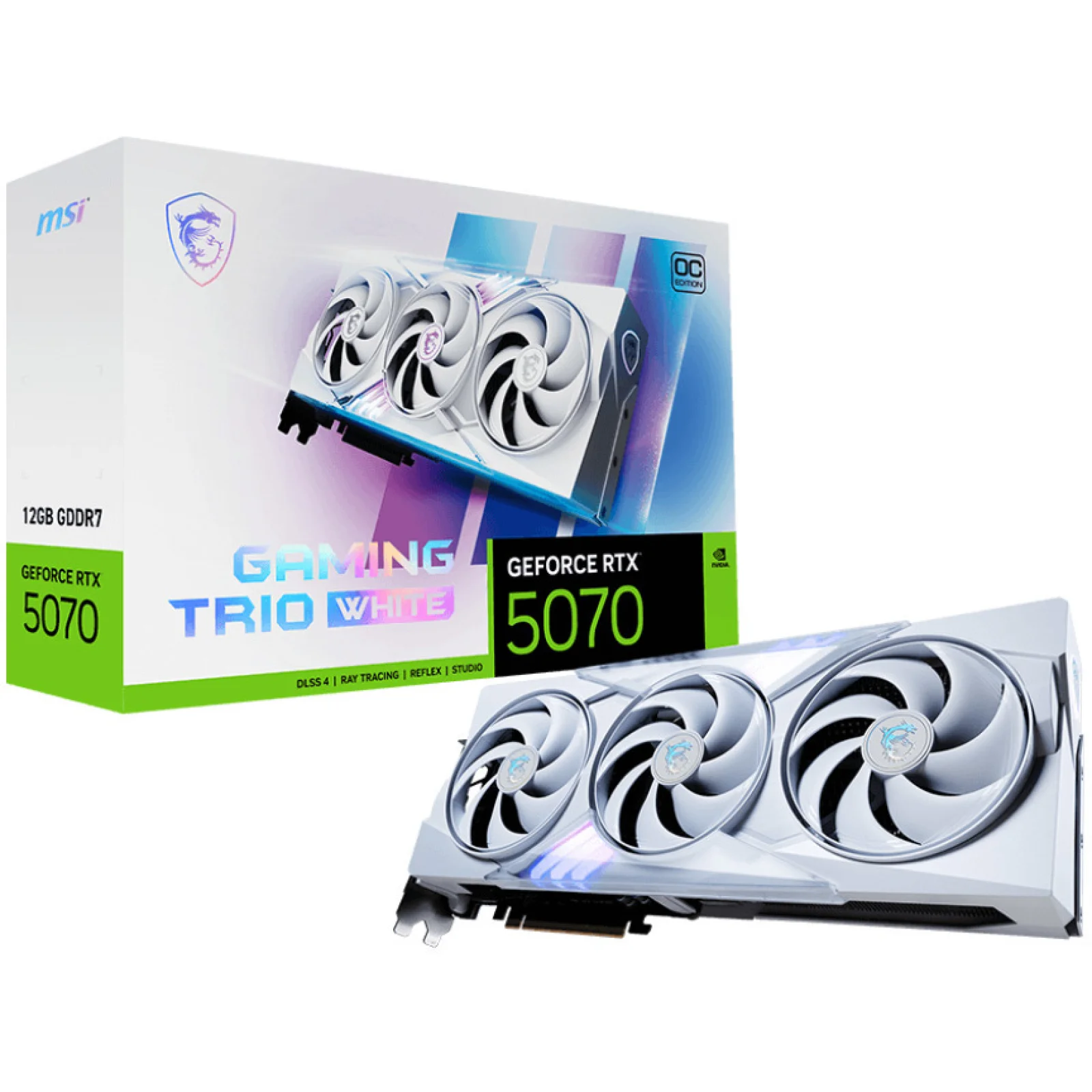 Видеокарта MSI GeForce RTX 5070 12G GAMING TRIO OC WHITE (912-V532-031)