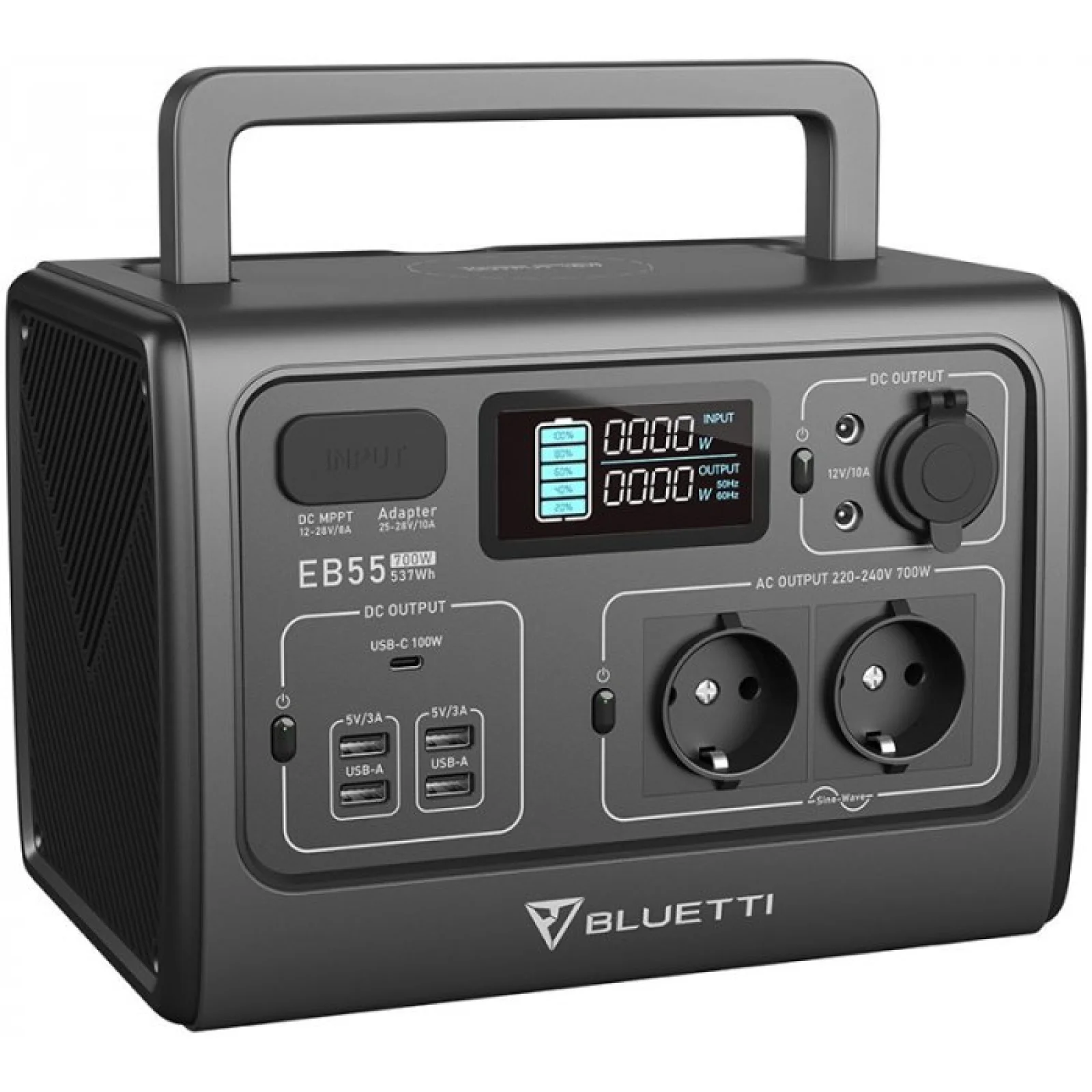 Зарядная станция Bluetti PowerOak EB55 537Wh 700W 150000mAh (PB930340)
