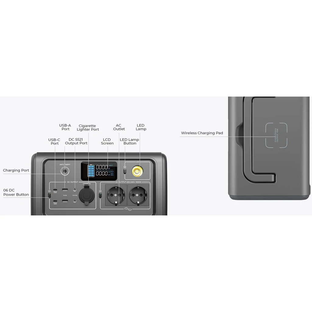 Зарядная станция Bluetti PowerOak EB70 Portable Power Station 1000W 716Wh UA