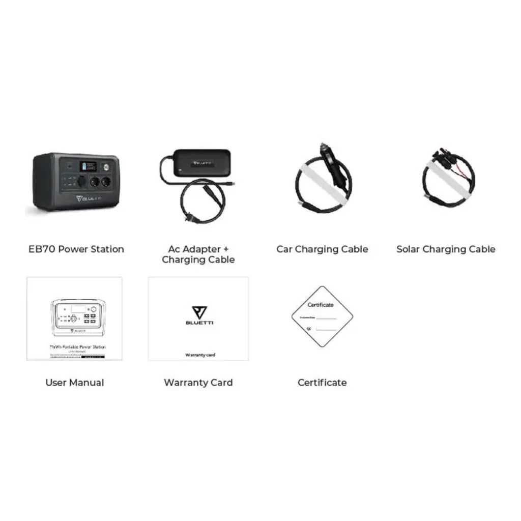 Зарядная станция Bluetti PowerOak EB70 Portable Power Station 1000W 716Wh UA