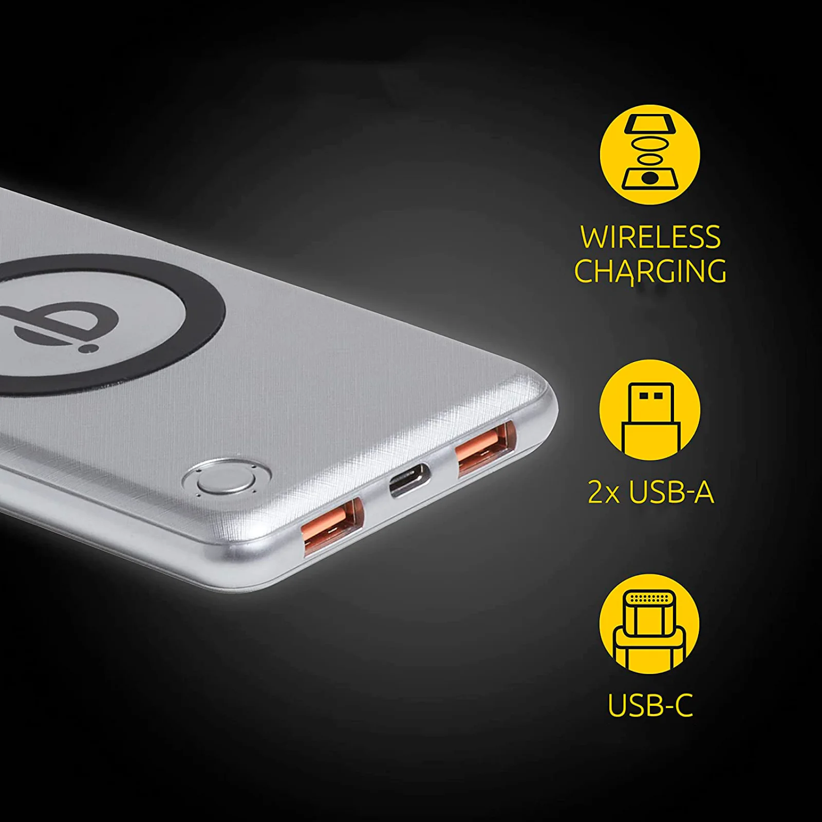 Зовнішній акумулятор Intenso WPD10000 10000mAh Silver (7343531) UA