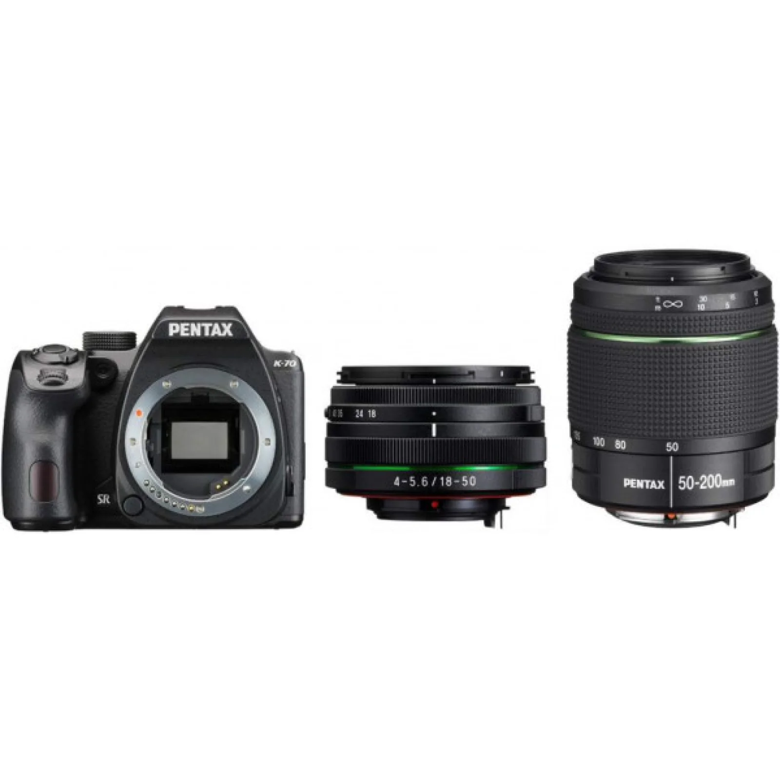 Дзеркальний фотоапарат Pentax K-70 Kit 18-50 + 50-200